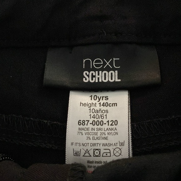 Black school pants for kids (skinny-wide leg pants) - Picture 4 of 4